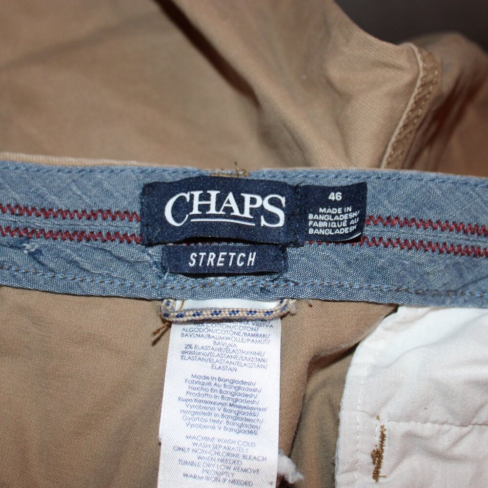 Chaps Cargo Shorts Men’s 46 Stretch 9” Inseam Brown - Picture 5 of 5